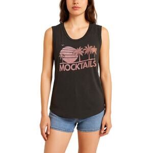 Chaser Mocktails Sleeveless Graphic Muscle Tank Top, Women's Size Medium